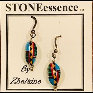 Colorful Handcrafted Multi Inlay Resin Earrings